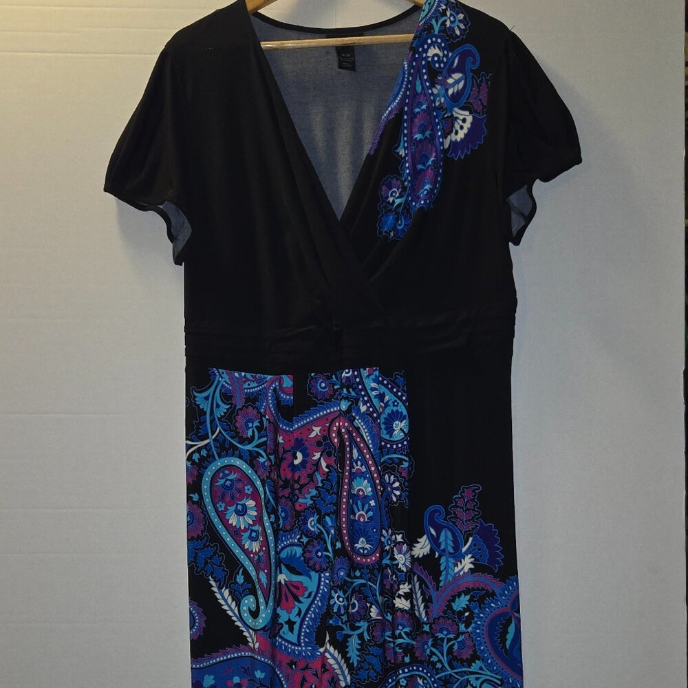 Black Lane Bryant Paisley dress, 18